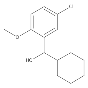 5-Chloro-I+/--cyclohexyl-2-methoxybenzenemethanol结构式