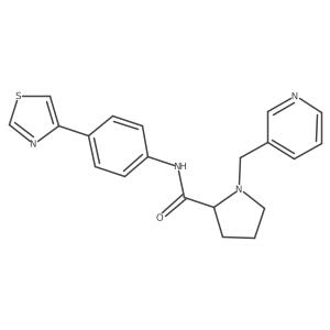 1-(3-pyridinylmethyl)-N-[4-(1,3-thiazol-4-yl)phenyl]prolinamide结构式