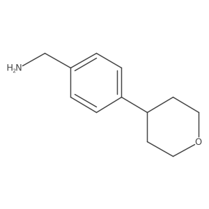 (4-(tetrahydro-2H-pyran-4-yl)phenyl)methanamine结构式