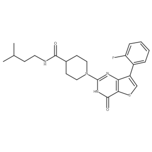 1-[7-(2-fluorophenyl)-4-oxo-3,4-dihydrothieno[3,2-d]pyrimidin-2-yl]-N-(3-methylbutyl)piperidine-4-carboxamide Structure