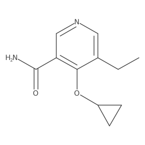 4-Cyclopropoxy-5-ethylnicotinamide结构式