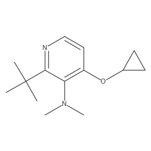 2-Tert-butyl-4-cyclopropoxy-N,N-dimethylpyridin-3-amine结构式