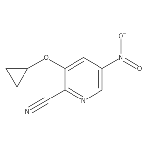 3-Cyclopropoxy-5-nitropicolinonitrile结构式