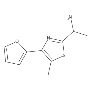 1-[4-(Furan-2-yl)-5-methyl-1,3-thiazol-2-yl]ethan-1-amine结构式