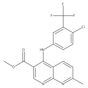Methyl 4-{[4-chloro-3-(trifluoromethyl)phenyl]amino}-7-methyl-1,8-naphthyridine-3-carboxylate Structure