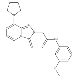 N-(3-methoxyphenyl)-2-(3-oxo-8-pyrrolidin-1-yl[1,2,4]triazolo[4,3-a]pyrazin-2(3H)-yl)acetamide Structure