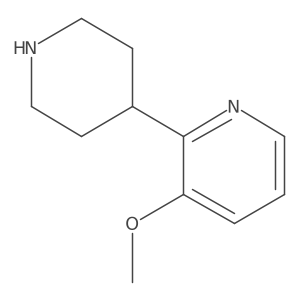 3-Methoxy-2-(piperidin-4-yl)pyridine结构式