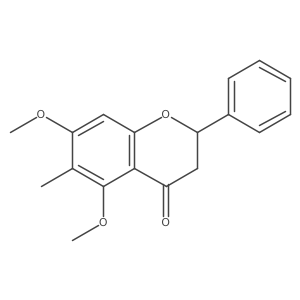 (2S)-2,3-Dihydro-5,7-dimethoxy-6-methyl-2-phenyl-4H-1-benzopyran-4-one结构式