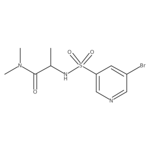Propanamide, 2-[[(5-bromo-3-pyridinyl)sulfonyl]amino]-N,N-dimethyl-结构式