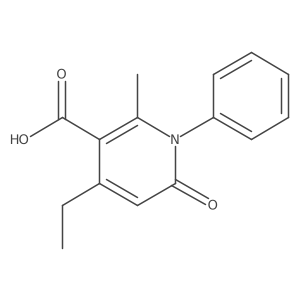 4-Ethyl-2-methyl-6-oxo-1-phenyl-1,6-dihydro-pyridine-3-carboxylic acid结构式