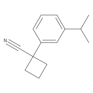1-[3-(Propan-2-yl)phenyl]cyclobutane-1-carbonitrile Structure