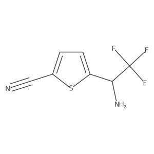 5-(1-Amino-2,2,2-trifluoroethyl)thiophene-2-carbonitrile结构式