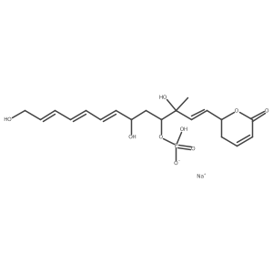 (6R)-5,6-Dihydro-6-[(1E,3R,4R,6R,7Z,9Z,11E)-3,6,13-trihydroxy-3-methyl-4-(phosphonooxy)-1,7,9,11-tridecatetraenyl]-2H-pyran-2-one sodium salt Structure