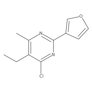 4-Chloro-5-ethyl-2-(furan-3-yl)-6-methylpyrimidine Structure