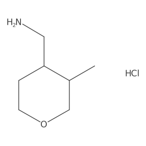 (3-Methyltetrahydro-2H-pyran-4-yl)methanamine hydrochloride Structure
