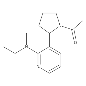 1-(2-(2-(Ethyl(methyl)amino)pyridin-3-yl)pyrrolidin-1-yl)ethanone结构式
