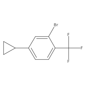2-Bromo-4-cyclopropyl-1-(trifluoromethyl)benzene结构式
