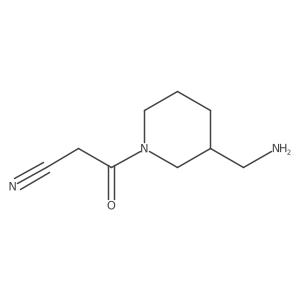 3-(3-(Aminomethyl)piperidin-1-yl)-3-oxopropanenitrile Structure