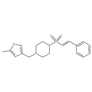 1-[(5-Methyl-1,2,4-oxadiazol-3-yl)methyl]-4-(2-phenylethenesulfonyl)piperazine Structure
