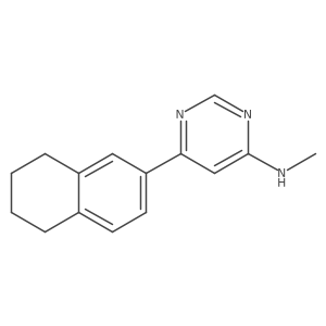 4-Pyrimidinamine, N-methyl-6-(5,6,7,8-tetrahydro-2-naphthalenyl)- Structure