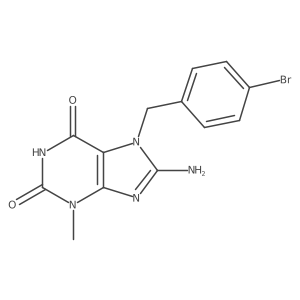 8-Amino-7-(4-bromobenzyl)-3-methyl-1H-purine-2,6(3H,7H)-dione结构式