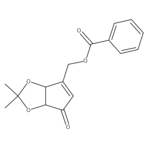 ((3AR,6aR)-2,2-dimethyl-4-oxo-3a,6a-dihydro-4H-cyclopenta[d][1,3]dioxol-6-yl)methyl benzoate Structure