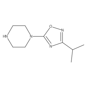 5-Piperazin-1-yl-3-propan-2-yl-1,2,4-oxadiazole结构式
