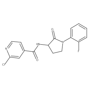 2-Chloro-N-[1-(2-fluorophenyl)-2-oxopyrrolidin-3-YL]pyridine-4-carboxamide结构式