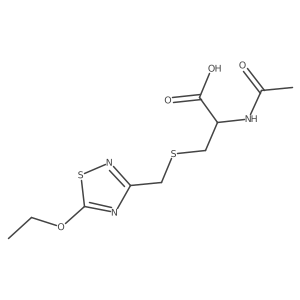 (R)-2-Acetamido-3-(((5-ethoxy-1,2,4-thiadiazol-3-yl)methyl)thio)propanoic acid结构式
