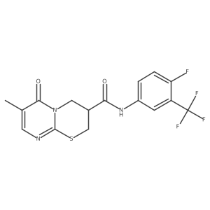N-(4-fluoro-3-(trifluoromethyl)phenyl)-7-methyl-6-oxo-2,3,4,6-tetrahydropyrimido[2,1-b][1,3]thiazine-3-carboxamide结构式
