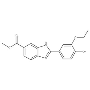 Methyl 2-(3-ethoxy-4-hydroxyphenyl)-1H-benzo[d]imidazole-6-carboxylate结构式