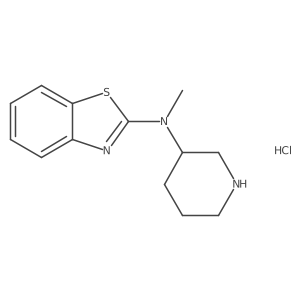 (S)-N-methyl-N-(piperidin-3-yl)benzo[d]thiazol-2-amine hydrochloride结构式