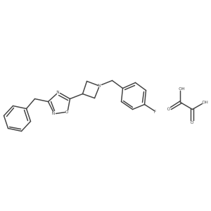 3-Benzyl-5-(1-(4-fluorobenzyl)azetidin-3-yl)-1,2,4-oxadiazole oxalate Structure