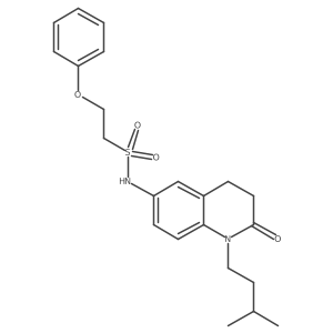 N-(1-isopentyl-2-oxo-1,2,3,4-tetrahydroquinolin-6-yl)-2-phenoxyethanesulfonamide Structure