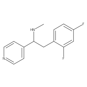 [2-(2,4-Difluorophenyl)-1-(pyridin-4-yl)ethyl](methyl)amine结构式