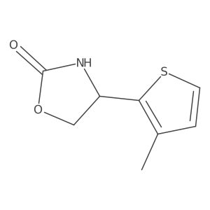 4-(3-Methylthiophen-2-yl)-1,3-oxazolidin-2-one结构式