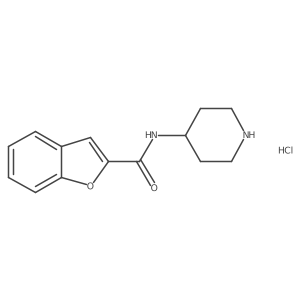 N-(piperidin-4-yl)-1-benzofuran-2-carboxamide hydrochloride Structure