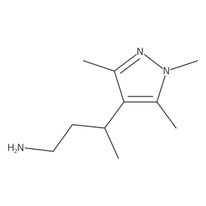 3-(trimethyl-1H-pyrazol-4-yl)butan-1-amine结构式