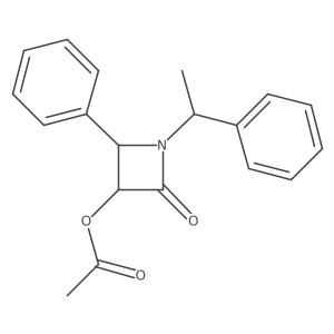 [(3R,4S)-2-oxo-4-phenyl-1-[(1S)-1-phenylethyl]azetidin-3-yl] acetate结构式