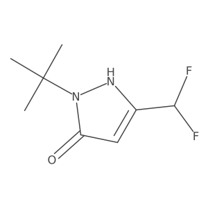 1-tert-butyl-3-(difluoromethyl)-1H-pyrazol-5-ol结构式