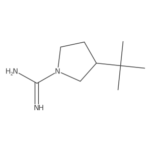 3-Tert-butylpyrrolidine-1-carboximidamide结构式