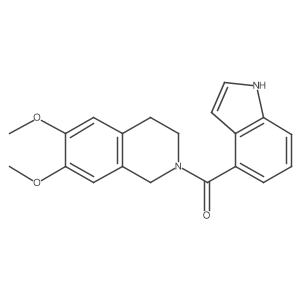 (6,7-dimethoxy-3,4-dihydroisoquinolin-2(1H)-yl)(1H-indol-4-yl)methanone结构式