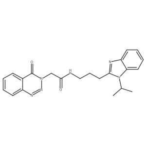 2-(4-oxo-1,2,3-benzotriazin-3(4H)-yl)-N-{3-[1-(propan-2-yl)-1H-benzimidazol-2-yl]propyl}acetamide Structure