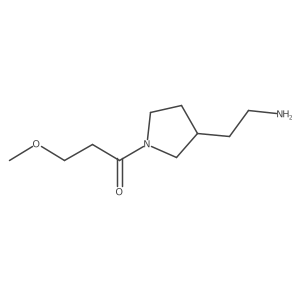 1-[3-(2-Aminoethyl)pyrrolidin-1-yl]-3-methoxypropan-1-one结构式