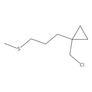 1-(Chloromethyl)-1-[3-(methylsulfanyl)propyl]cyclopropane结构式