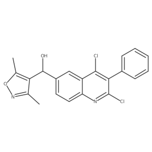 (2,4-Dichloro-3-phenylquinolin-6-yl)(3,5-dimethylisoxazol-4-yl)methanol Structure