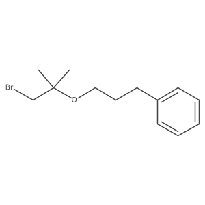 {3-[(1-Bromo-2-methylpropan-2-yl)oxy]propyl}benzene结构式