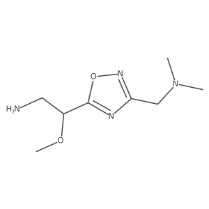 2-{3-[(Dimethylamino)methyl]-1,2,4-oxadiazol-5-yl}-2-methoxyethan-1-amine Structure