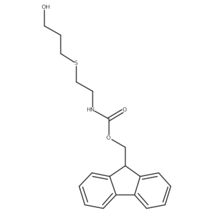 (9H-fluoren-9-yl)methyl N-{2-[(3-hydroxypropyl)sulfanyl]ethyl}carbamate结构式