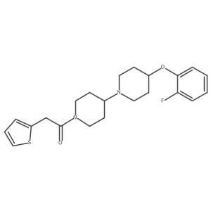 1-(4-(2-Fluorophenoxy)-[1,4'-bipiperidin]-1'-yl)-2-(thiophen-2-yl)ethan-1-one Structure